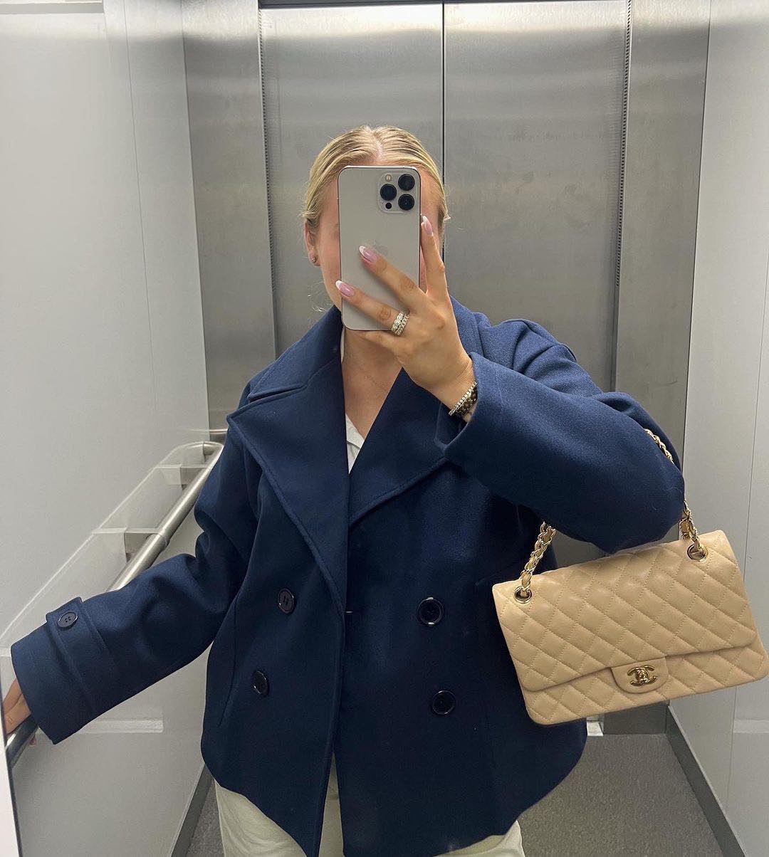 Gina Short double-breasted coat