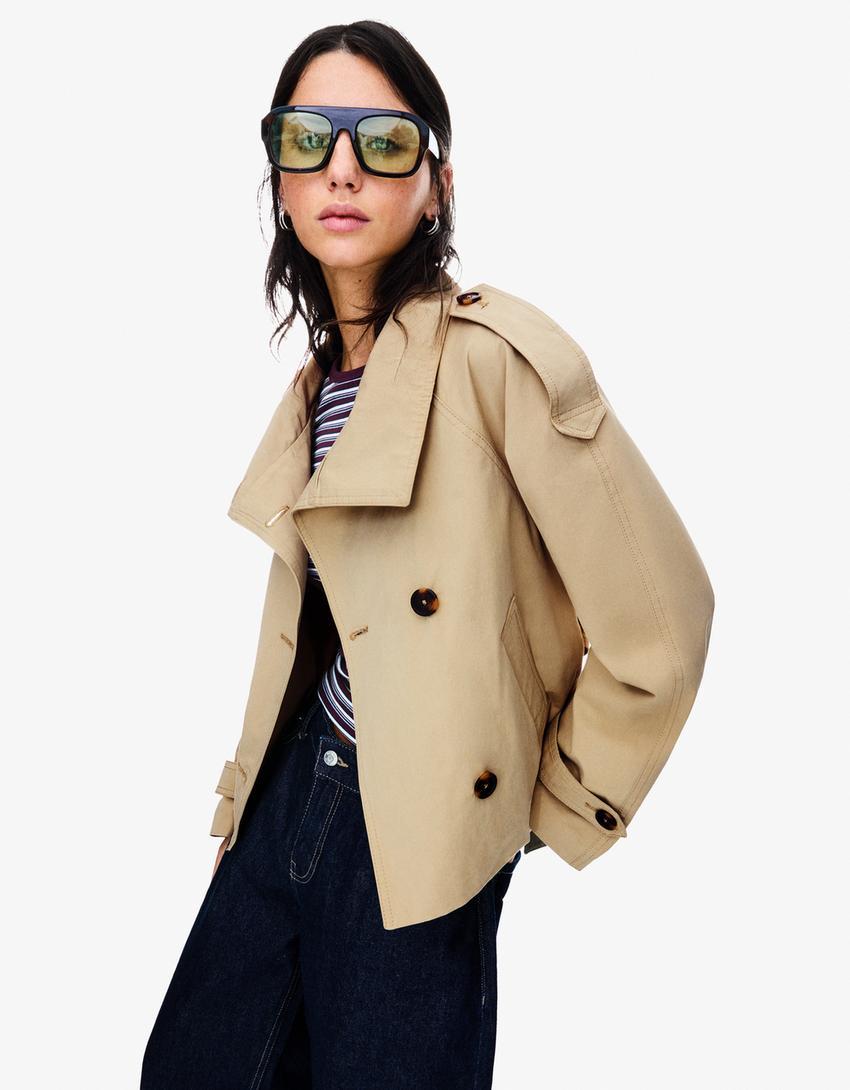 Naomi Cropped Trenchcoat