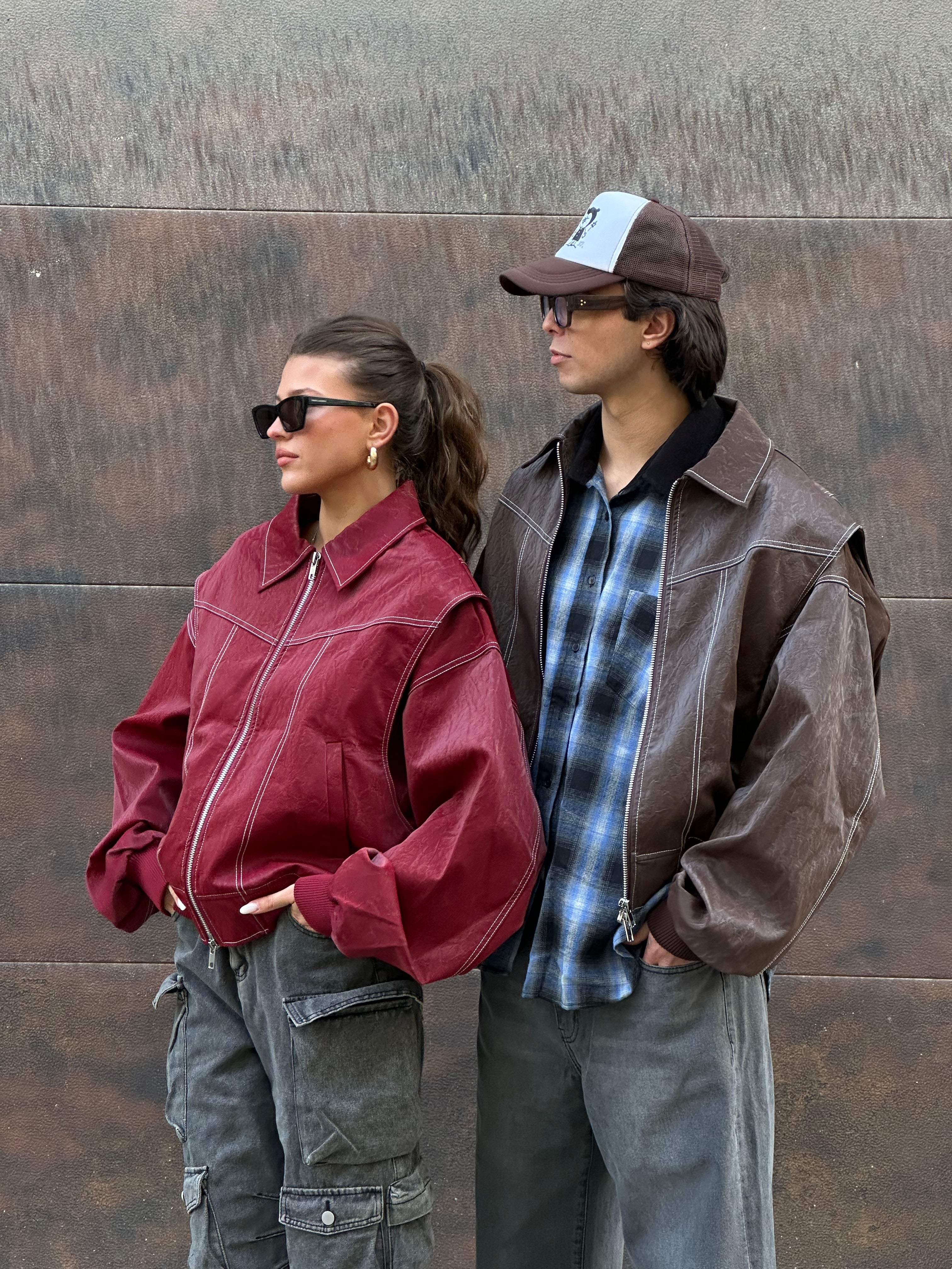Roselle™ Oversized Leather Jacket