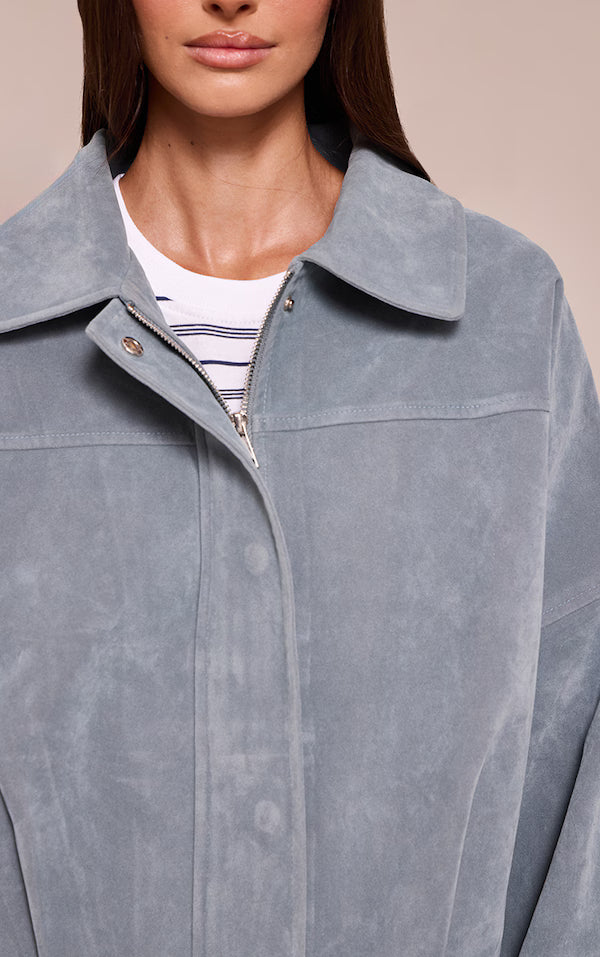 Faux Placket Bomber Jacket