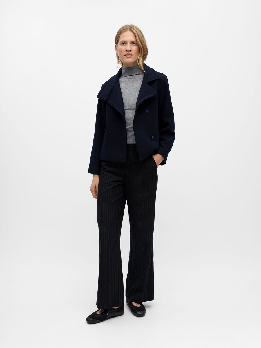 Claire wool coat High Neck