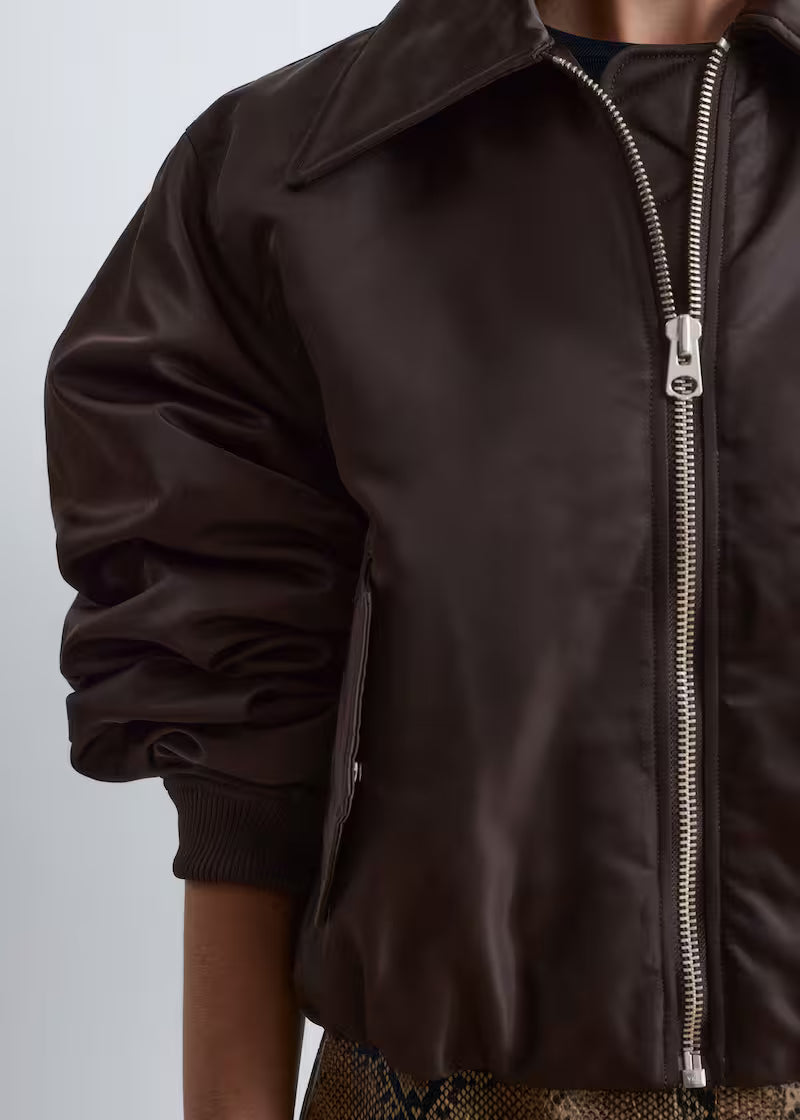 Cropped Bomber Jacket