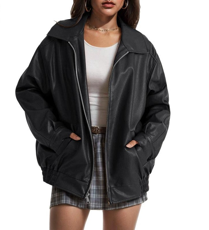 Roselle London Womens Oversized Leather Jackets