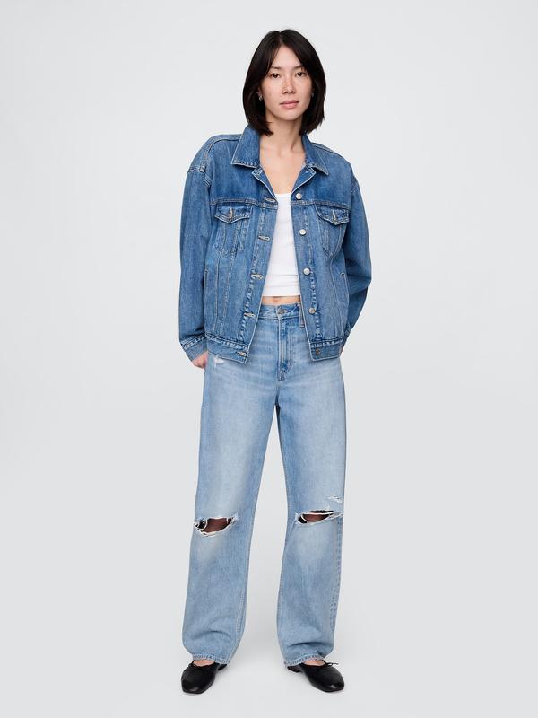 Roselle London Women's High Rise Barrel Jeans